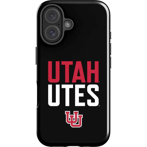 University of Utah Interlocking U iPhone 16 Plus Impact Case